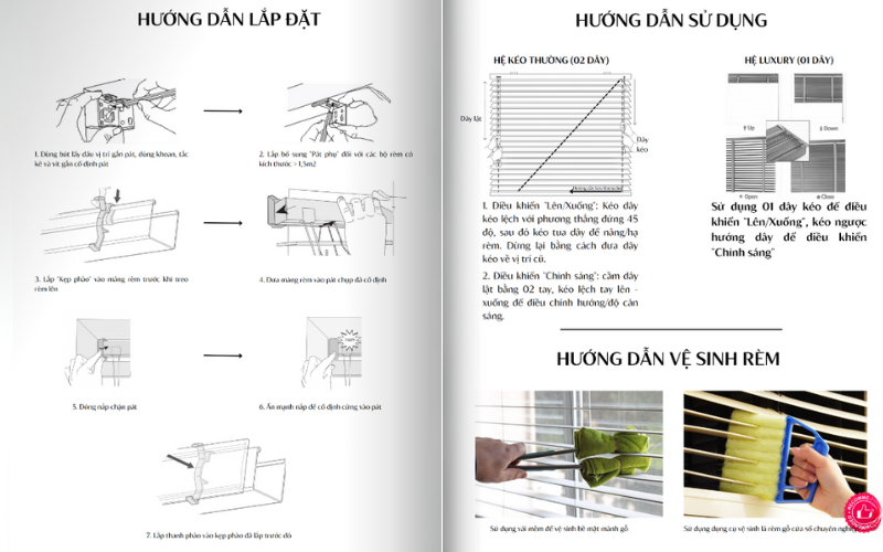 Hướng dẫn lắp đặt và hệ thống máng rèm sáo gỗ